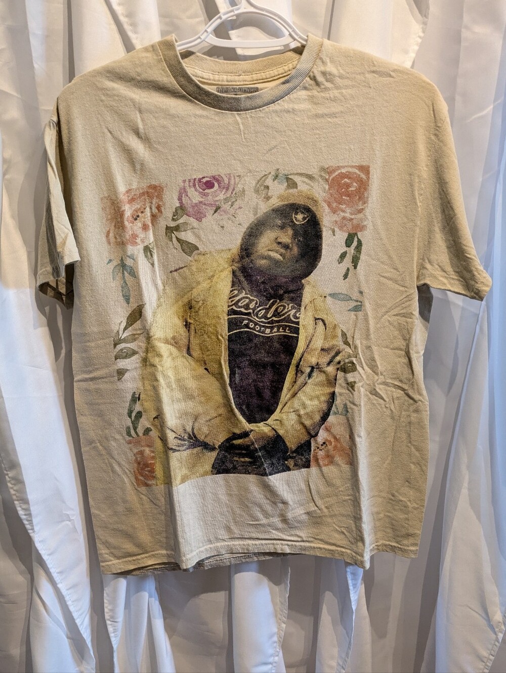 3 The Notorious B.I.G. Biggie Smalls Graphic Tee Beige M